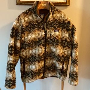 Patagonia Fall ‘13 Deep Pile Aztec Retro X Fleece Cardigan Jacket in Large